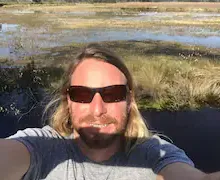 Brandon, surf instructor at St. Augustine Surf Lessons, at a local marsh