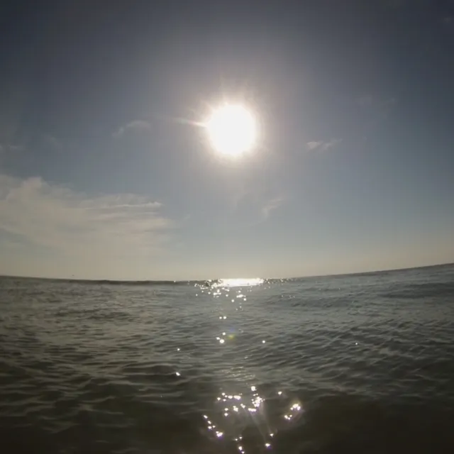 Sun glinting off the ocean surface on a clear St. Augustine morning
